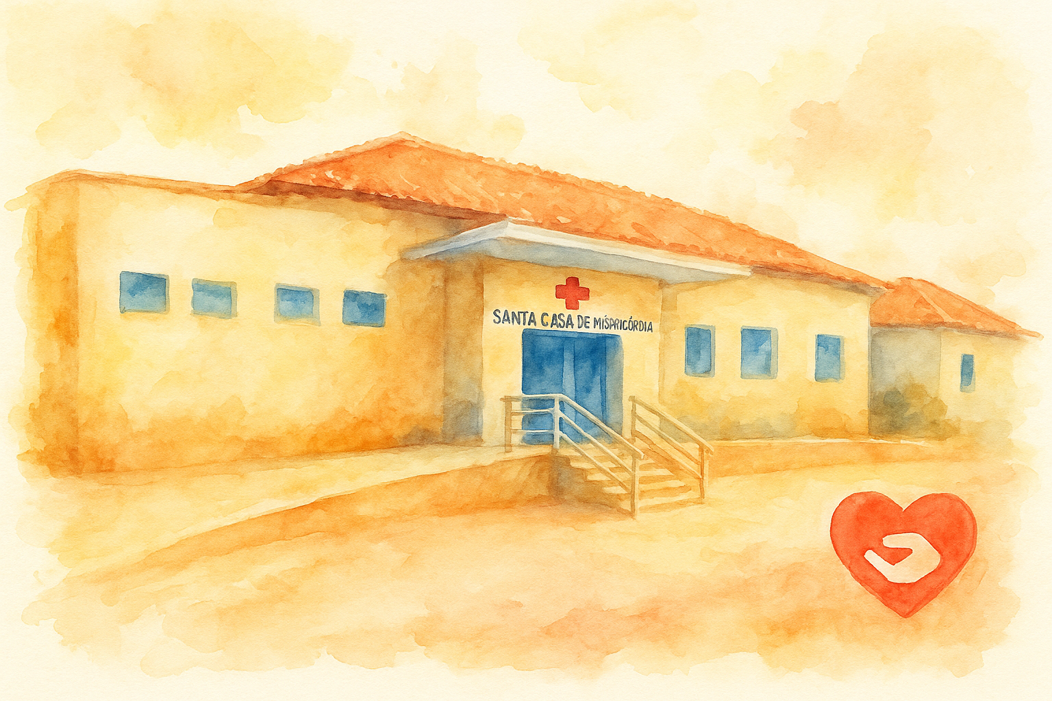 Fachada símbolo da Santa Casa de Ibirá